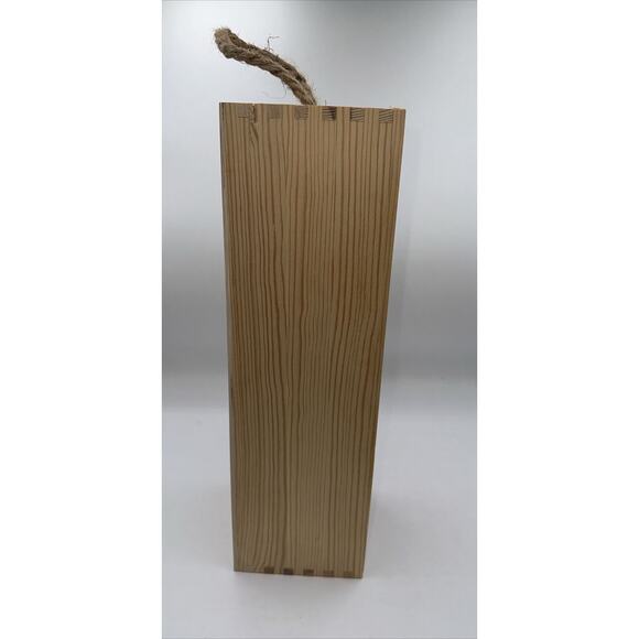 Natural Wooden Wine (White) Crate with Handle with Sliding Cover, 31-09 - Picture 4 of 12